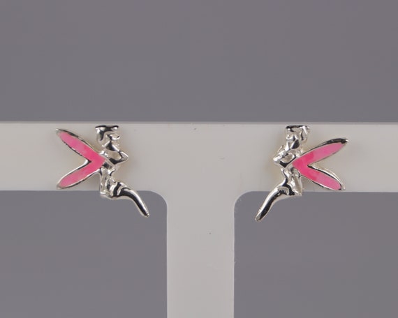 Sterling Silver Fairy Post Stud Earrings 12mm Sterling Silver Fairy Post Stud Earrings 12mm