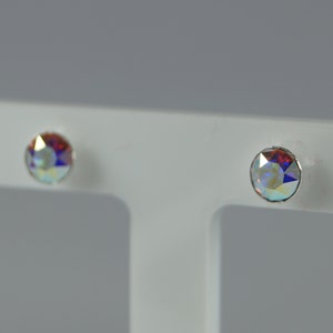 Swarovski Crystal Earrings, Sterling Silver Stud Earrings, Crystal Silver Stud Earrings, Swarovski Crystal.