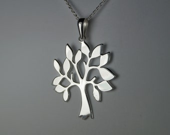 Halskette mit Anhänger „Baum des Lebens“ aus Sterlingsilber, Schmuck aus der Tierwelt