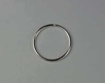 8mm Sterling Silver Nose Ring, 20 Gauge (0.6mm gauge), Nose Piercing, Endless Hoop.