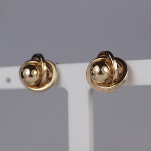 Vintage 9ct Gold Knot Earrings, Pre-owned Gold Knot Earrings, Pre-Owned Earrings.