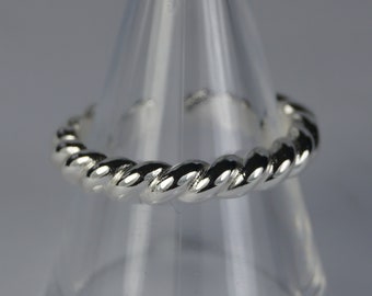 Adjustable Size Sterling Silver Twist Ring, Silver Twisted Ring, Silver Ring.