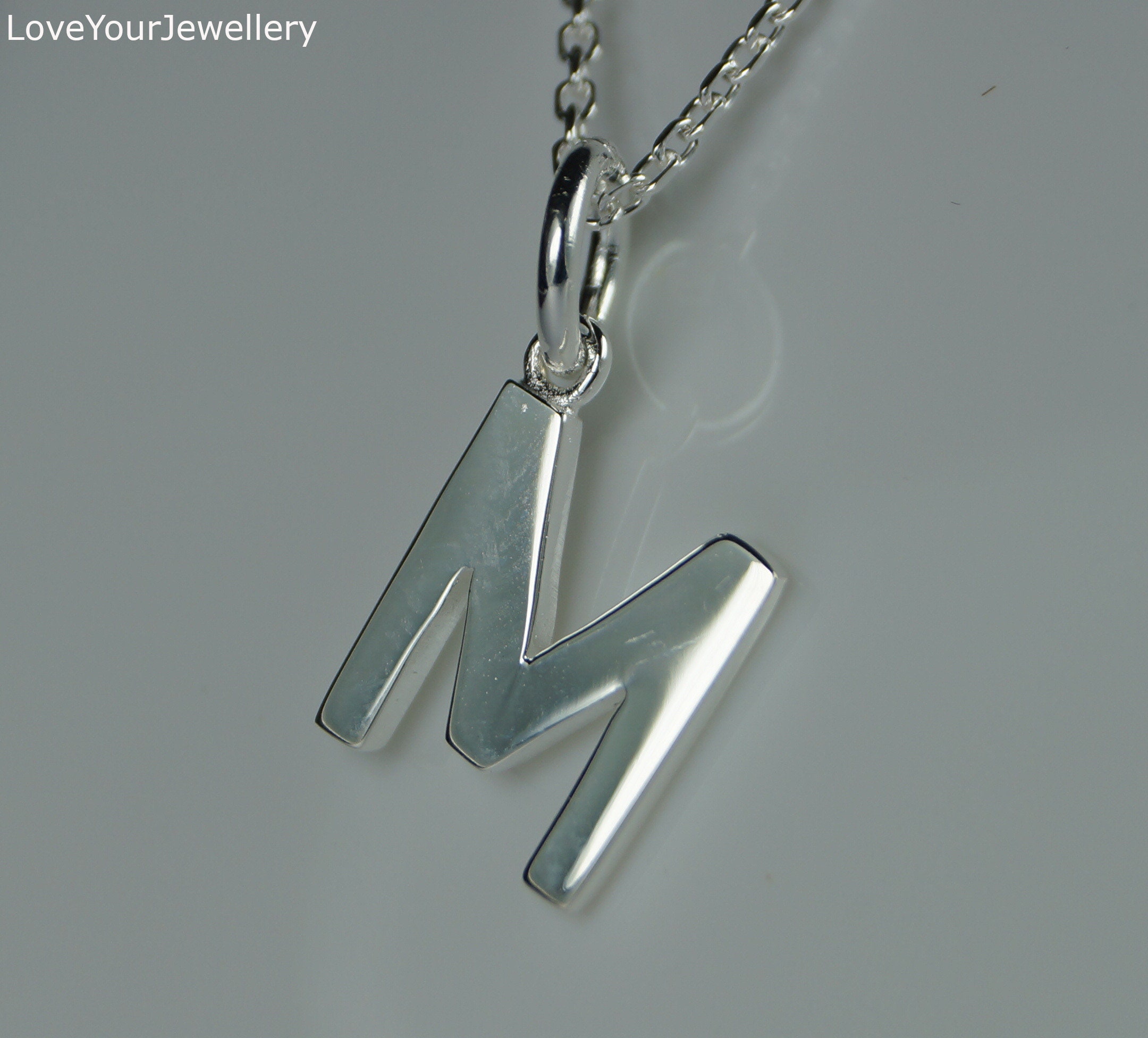 Letter 'M' Initial Pendant Charm, Silver Jewellery, Alphabet Charms for  Bracelet 8944393233923