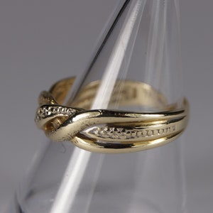 Vintage 9ct Gold and Diamond Ring, Pre-Owned 9ct Yellow Gold Ring with 3 Diamonds, Size K 1/2, Size 5.5, Size 50 1/4, Real Diamond Ring.