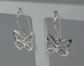 Ohrhänger in Schmetterlingsform, Sterlingsilber.