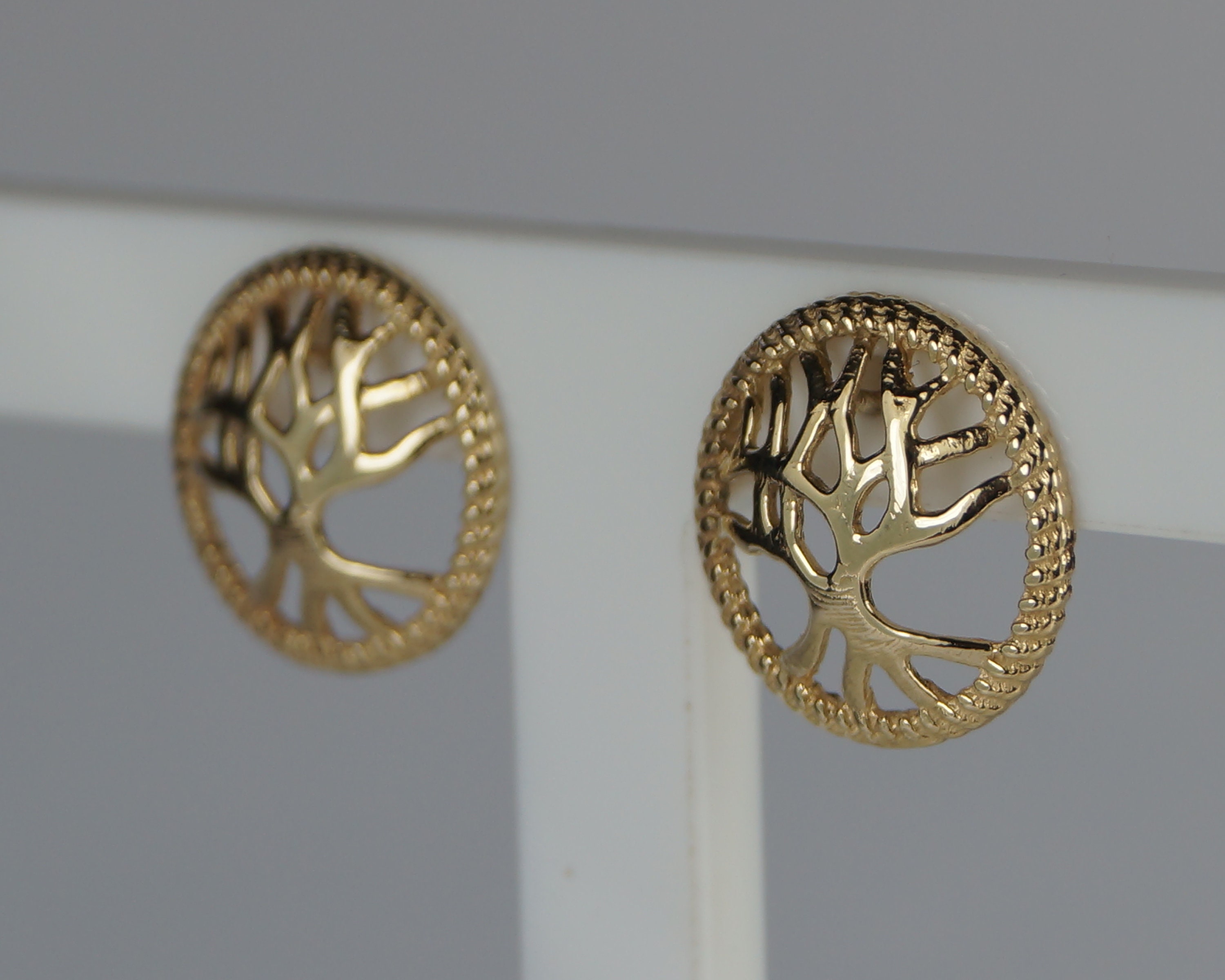9ct gold tree of life deals earrings