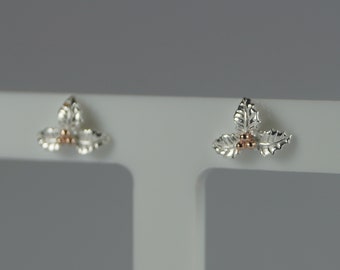 KZX Orecchini A Giglio In Argento 925 Con Ambra: Smaltati, Ipoallergenici, Regalo Donna