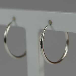 Silver Sleeper Hoop Earrings, Sterling Silver Top-Hinged Earrings, Silver hoop/sleeper earring, Hinged Silver Hoop Ear Rings,
