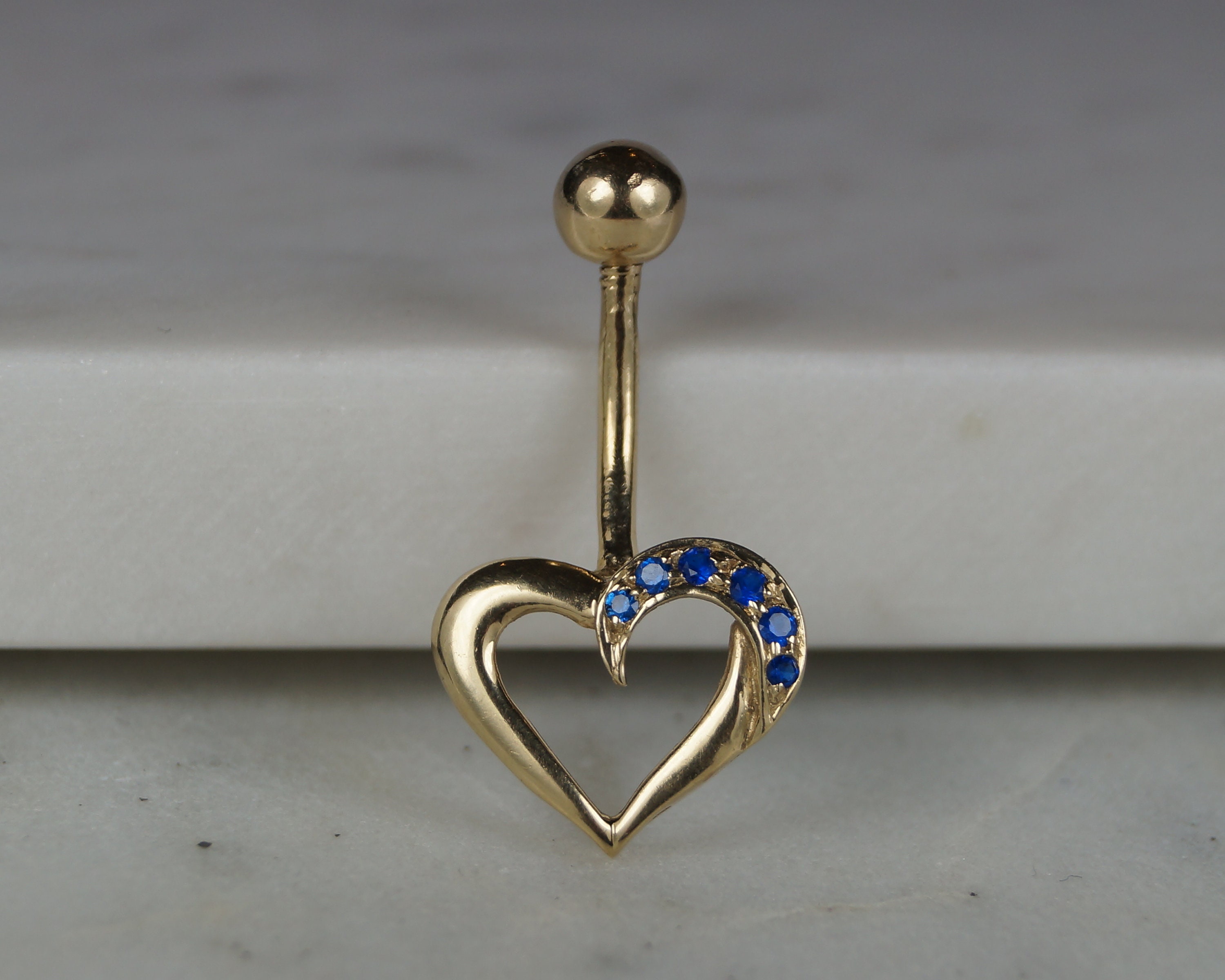9ct gold on sale belly button rings