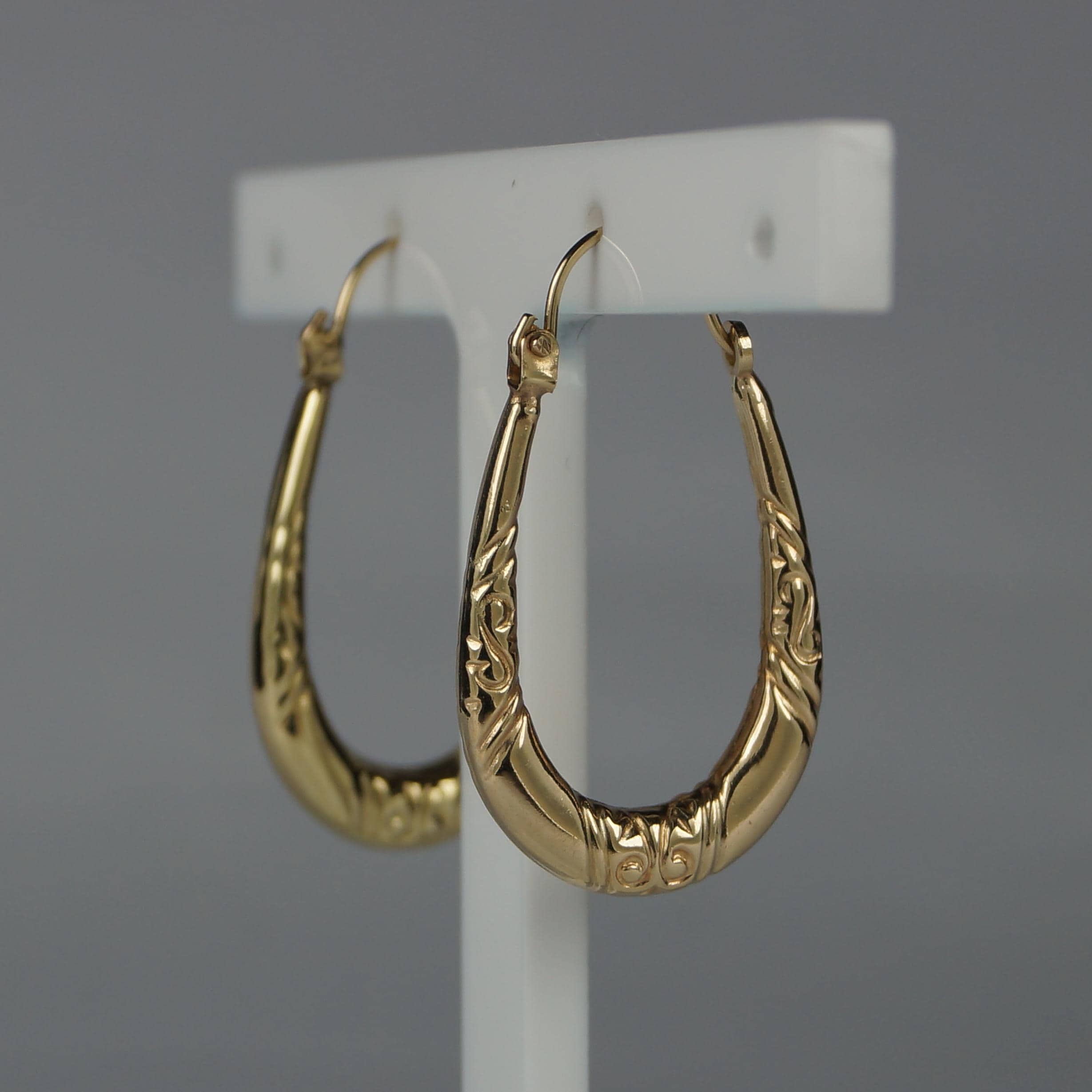 Gold Creole Hoop Pre-owned 9ct Gold Creole Earrings