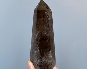 5.9''Natural Smoky Quartz Tower  | Healing Crystal A799