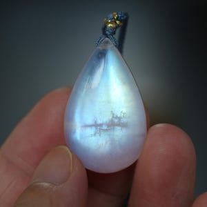 Natural Blue Moonstone Pendant, Good flash moonstone pendant, Handmade Pendant, Jewelry for Women, Jewellery gift, A45