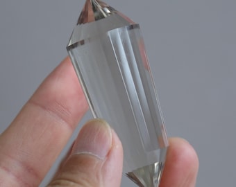 24 Facet Light Smoky Quartz DT Point | 24 Sided Vogel Style Healing Crystal A786