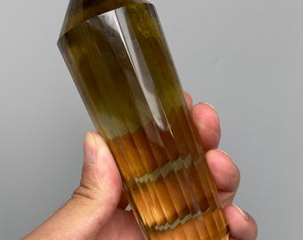 24 Facet Smoky Citrine Quartz DT Point | 24 Sided Vogel Style Healing Crystal A788