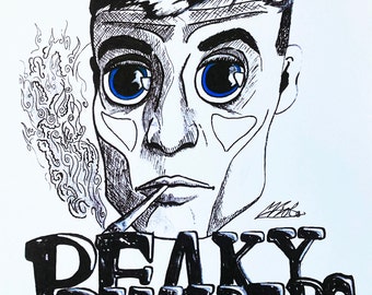 Peaky Blinders Cillian Murphy Cartoon Pop Art estilo TV poster