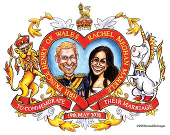 Harry & Meghan Royal Wedding Commemorative Colouring Sheet