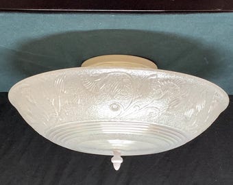 Lotus Flower Ceiling Light, Iridescent, Porcelain Fitter