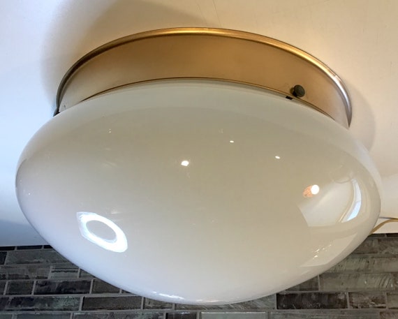 Vintage 1930 S Flush Mount Ceiling Light Large Mushroom Etsy