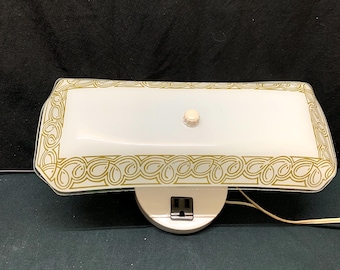 Vintage Channel Glass Vanity Light, Utility Outlet, 12.5 Inches, Bathroom