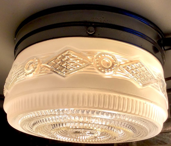 Retro Flush Mount Ceiling Light By Fuhry Inc Kitchen Light Etsy