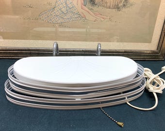 White Metal, Retro Head Board Reading Light, Art Deco  Bed Light
