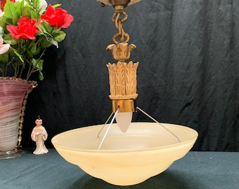 Ceiling Light, Three Hook, Glass Bowl, Bedroom Light