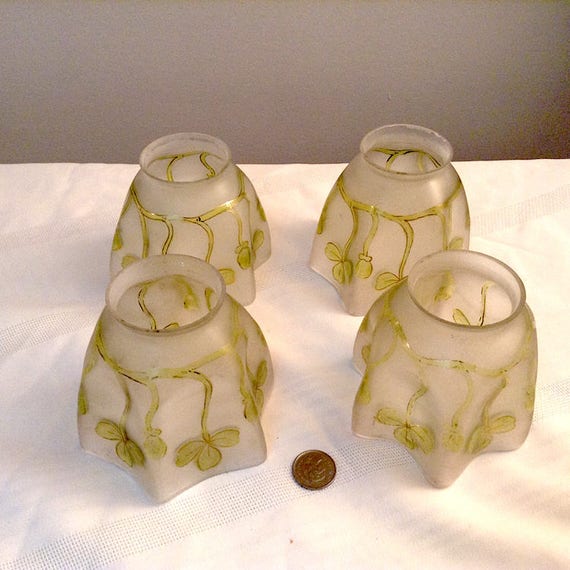 Bridge Lamp Shades Chandelier Hand Painted Shamrock
