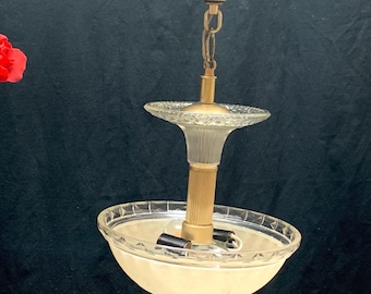 Ceiling Light, Up-cycled Glass Bowl, Bedroom