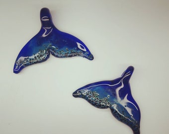 Whale Tail Pendant. Mermaid. Glass whale.