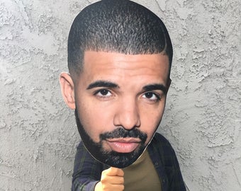 Drake Big Face Cut Out - Drake FatHead - Mask - Views More Life - Drake Photo Booth Prop - Drake Big Jumbo Head - Drake Head on a Stick