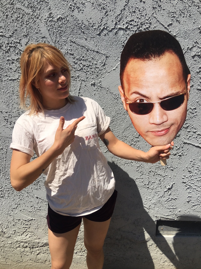 Dwayne Johnson The Rock Photo Booth Prop Dwayne Johnson Mask The Rock Fathead Dwayne Johnson The Rock Big Head Cut Out