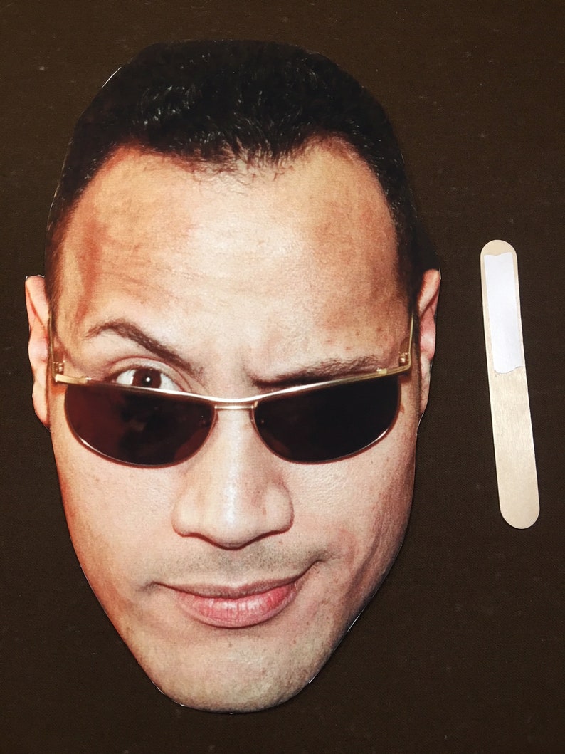 Dwayne Johnson The Rock Photo Booth Prop Dwayne Johnson Mask The Rock Fathead Dwayne Johnson The Rock Big Head Cut Out