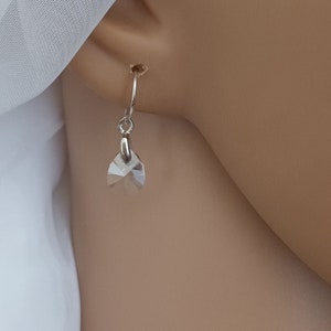 Tropfen Ohrringe mit Sterling Silber 925 und transparentem Swarovski Kristall