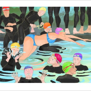 Open Water Swimmer's wenskaart door Nancy Farmer - 'De zomer is hier: het drieseizoen is begonnen!' - openluchtzwemmen, triatlon