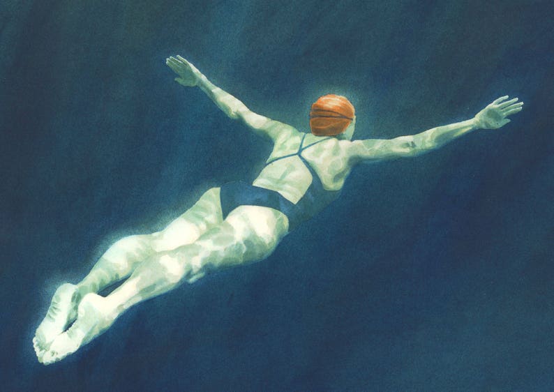 Into the Blue  by Nancy Farmer. Art print from a painting. image 2