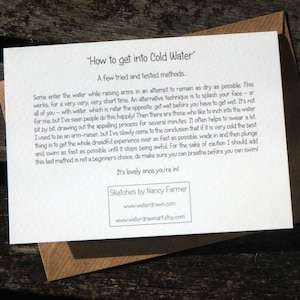 Greetings Card: Swimming in Cold Water - 'how to Get Into Cold Water ...