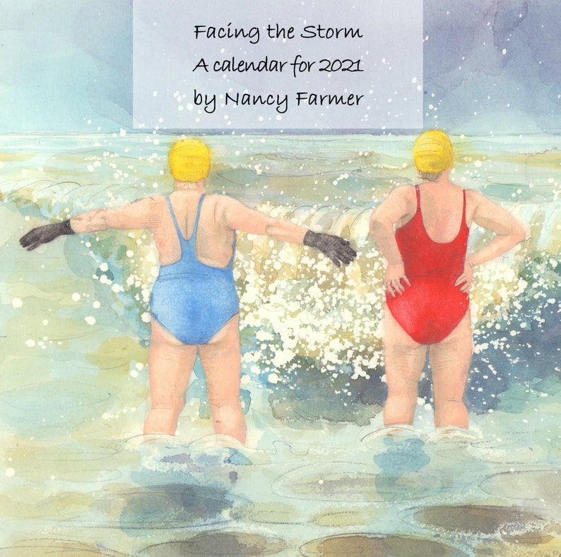 Swimming calendar for 2021 'Facing the Storm' Etsy