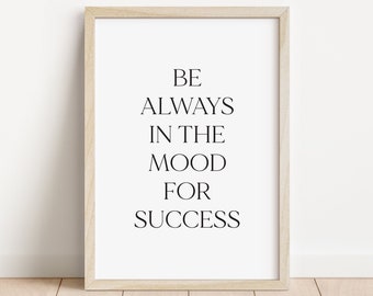 Citazione di successo stampabile, arte ispiratrice sul posto di lavoro, citazioni sul lavoro di squadra, arredamento moderno per ufficio, arte murale motivazionale per ufficio / E23