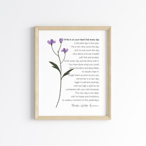 Ralph Waldo Emerson Poem Print, Inspirational Quote Wall Art (Digital Download) image 5