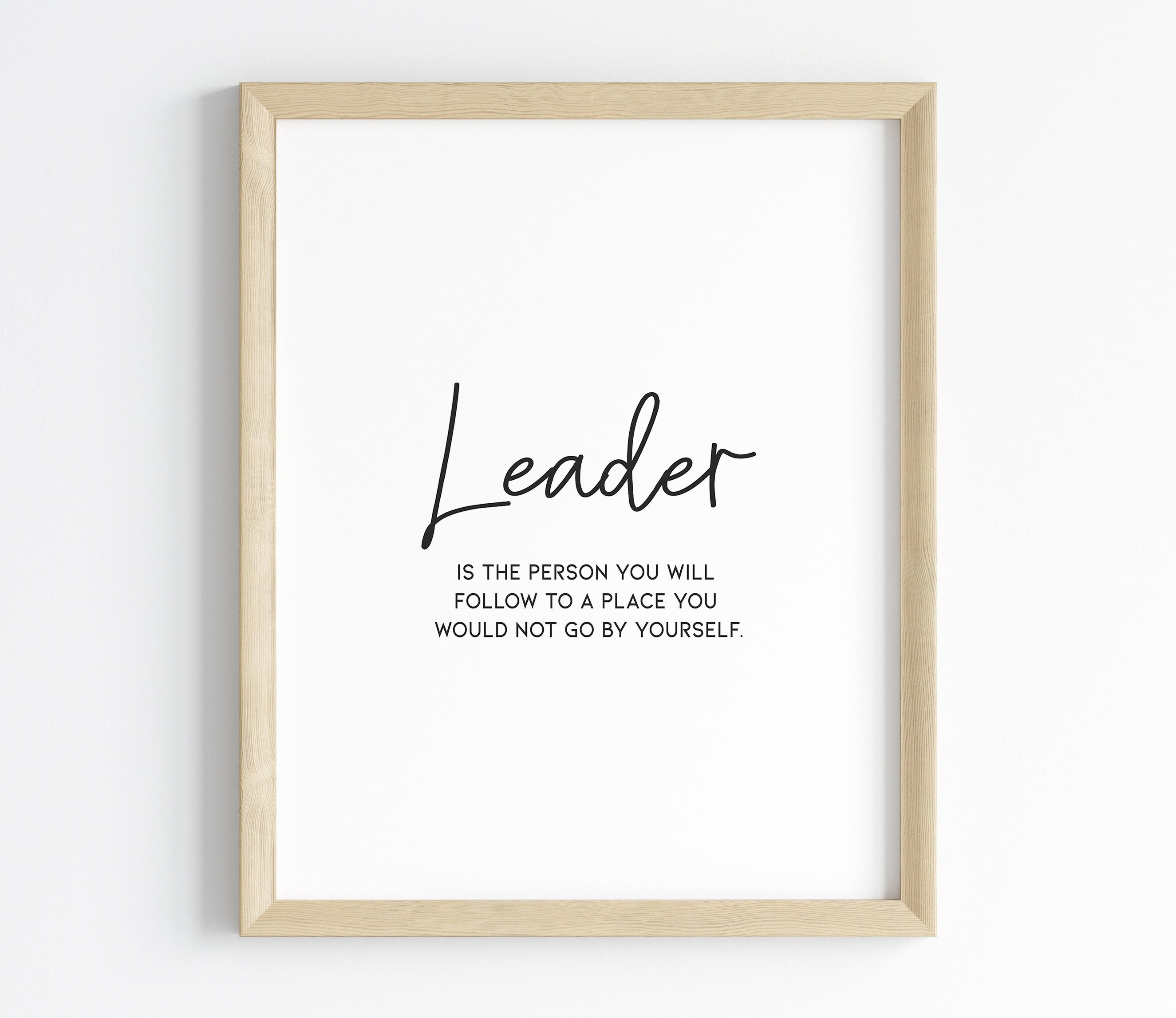 Leader Definition Print, Leadership Quote Printable, Inspirational ...