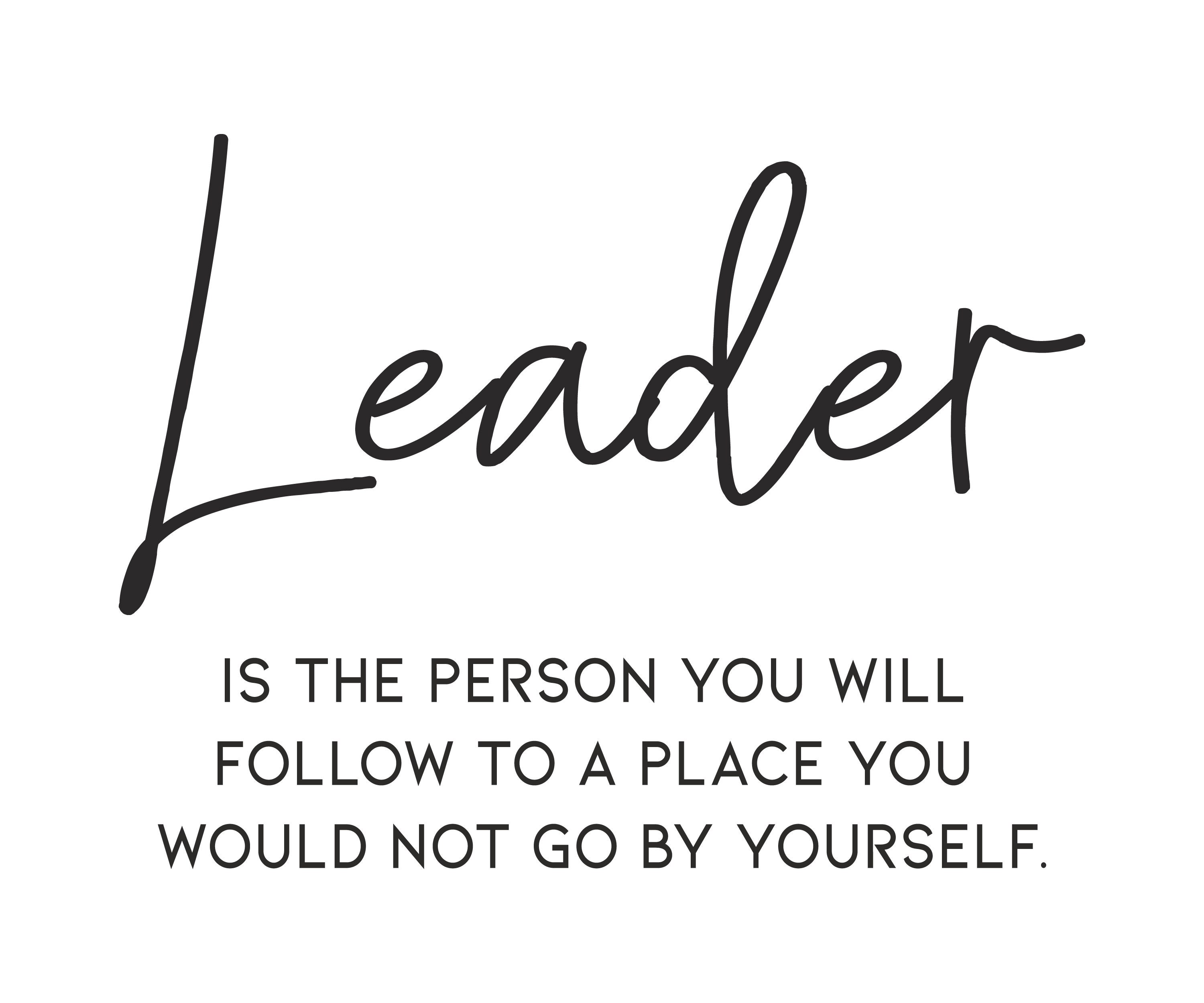 Leader Definition Print, Leadership Quote Printable, Inspirational