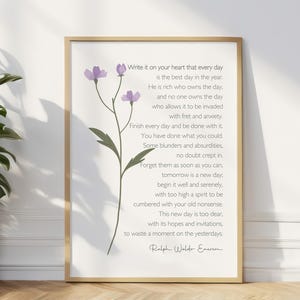 Ralph Waldo Emerson Poem Print, Inspirational Quote Wall Art (Digital Download) image 4