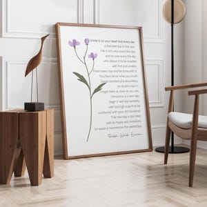 Ralph Waldo Emerson Poem Print, Inspirational Quote Wall Art (Digital Download) image 2