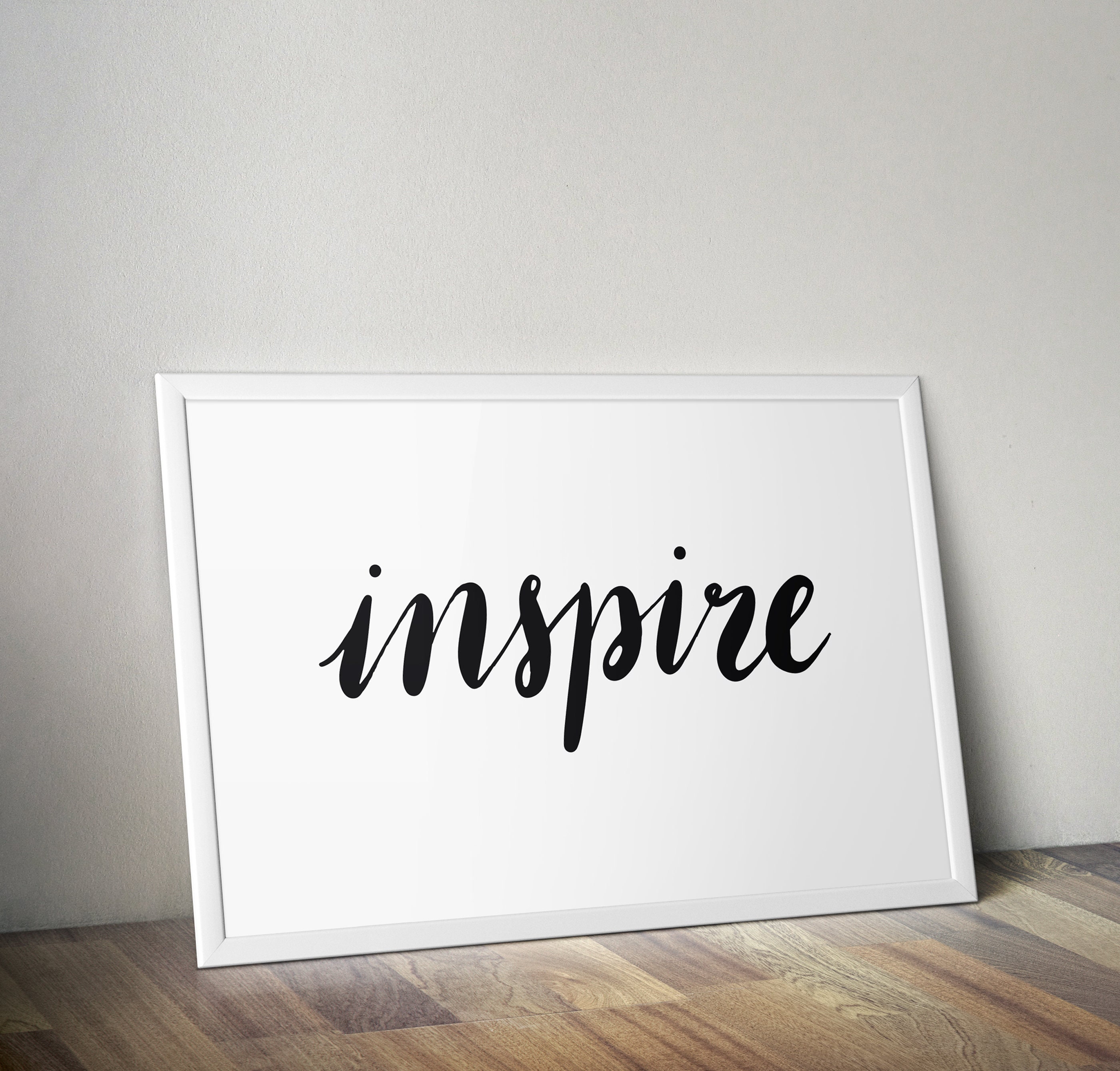 Inspire Wall Art Digital Print Wall DecorInspire Word Art Etsy