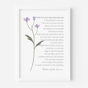Ralph Waldo Emerson Poem Print, Inspirational Quote Wall Art (Digital Download) image 8