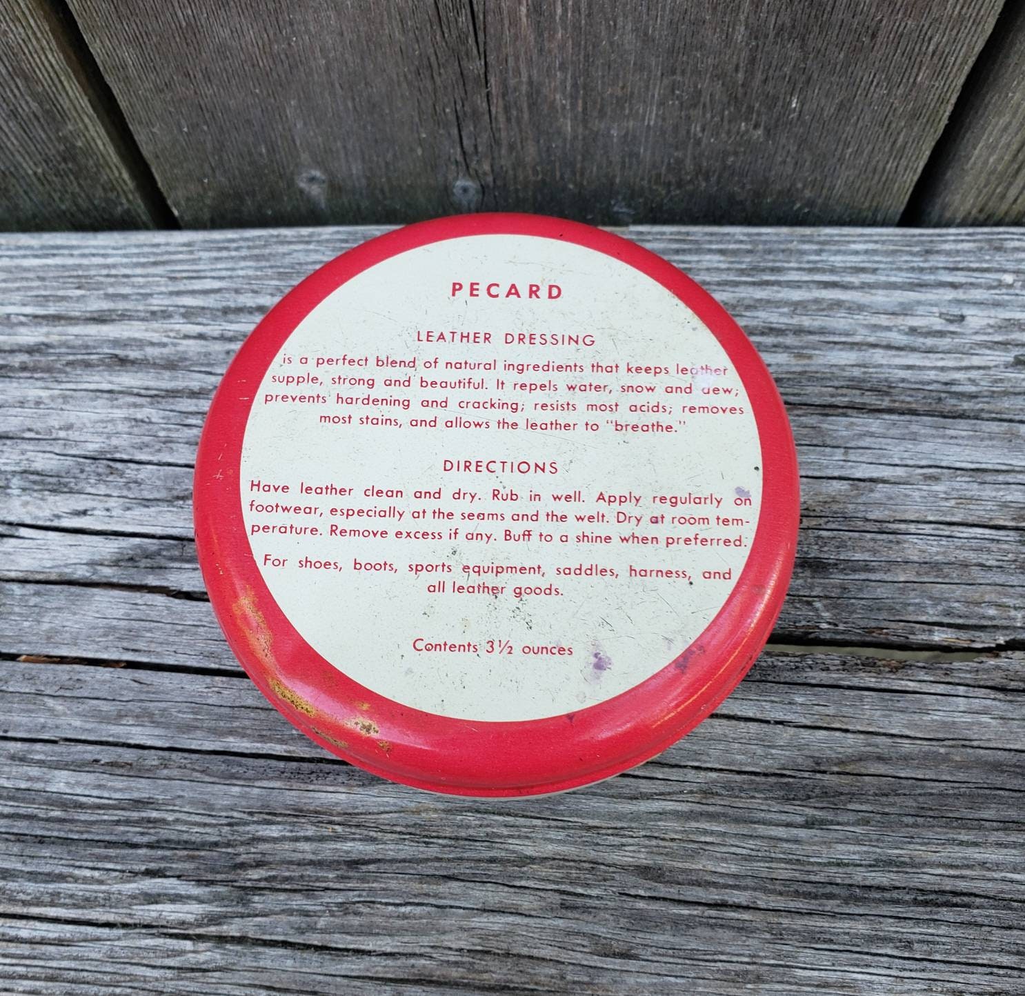 Vintage Pecard Shoe Leather Dressing Tin Advertising Can Green Bay  Wisconsin - Etsy