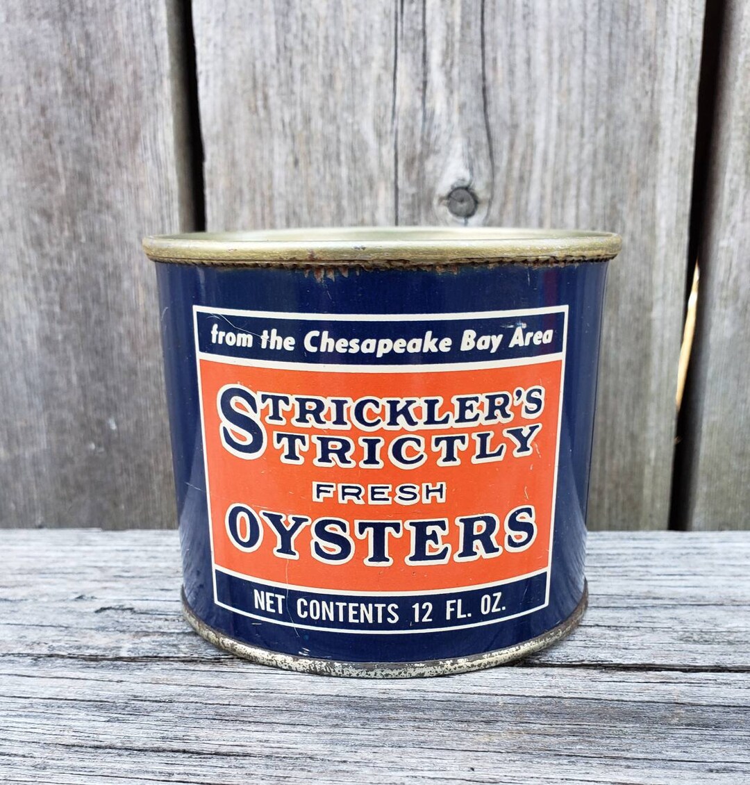 Vintage Oyster Tin Strickler Store From York Pennsylvania and Crisfield
