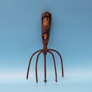 Spear for Eel or Fish - Iron Gig Fishing Spearing Tool