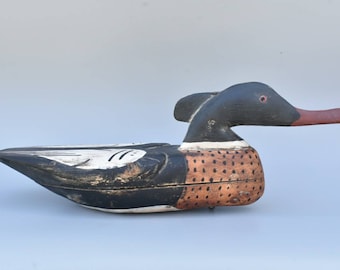 Duck Decoy Wooden Red Breasted Merganser