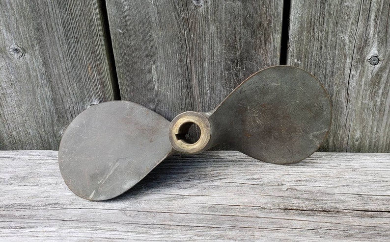 Vintage Small Boat Propeller Brass Wheel Nautical image 9